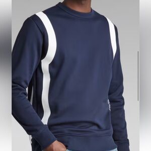 G-Star Men's Crewneck Sweater in Navy and White XXL